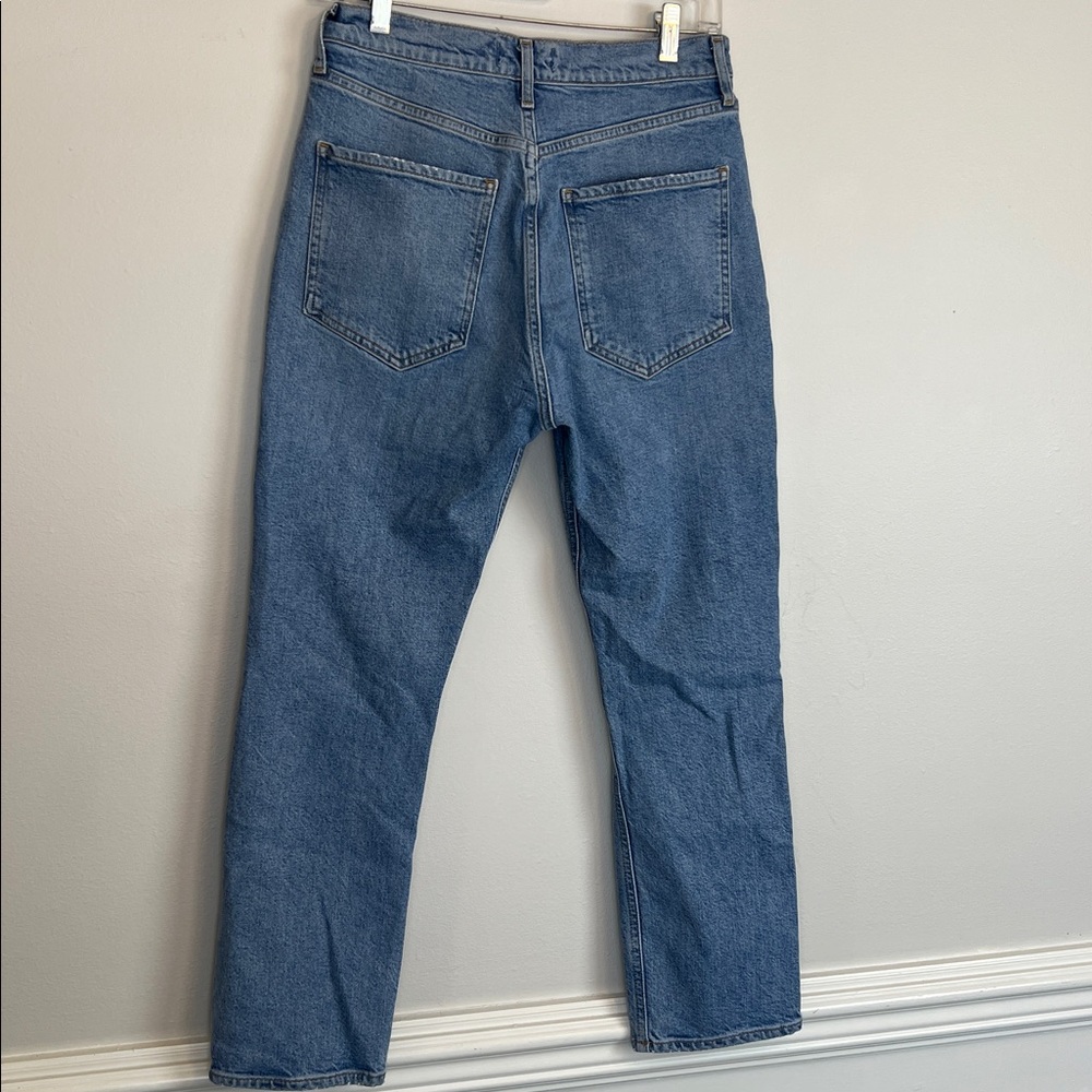 AGOLDE “Riley” jeans Straight Crop High Rise
Button Fly Womens 29 Distressed - Picture 12 of 16
